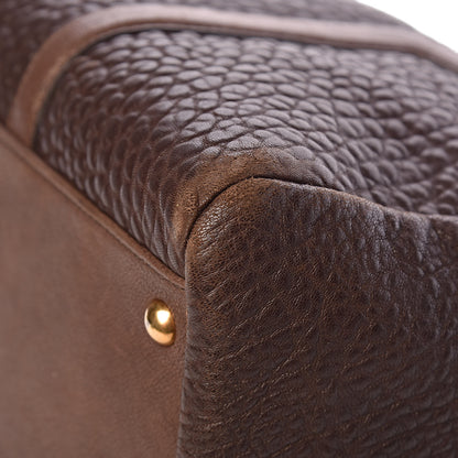 Saint Laurent Pebbled Lambskin Sac Bowly Dark Brown 13 of 14