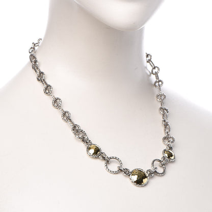 John Hardy Sterling Silver 22K Gold Palu Round Link Necklace 2 of 5