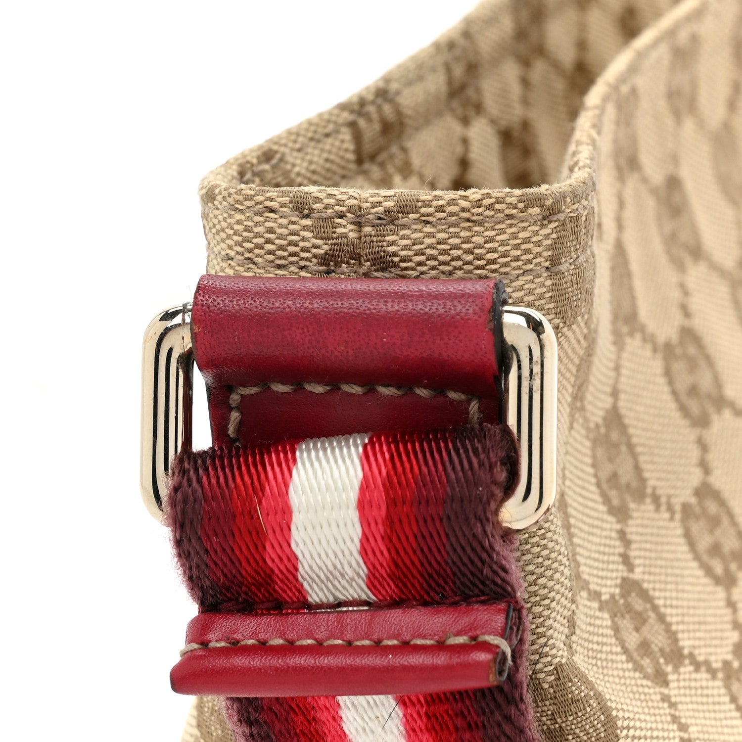 Gucci Monogram Web Small Flat Messenger Crossbody Pink Gold 10 of 14
