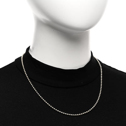Tiffany Sterling Silver 2.5mm Bead Chain Necklace 18" 2 of 4