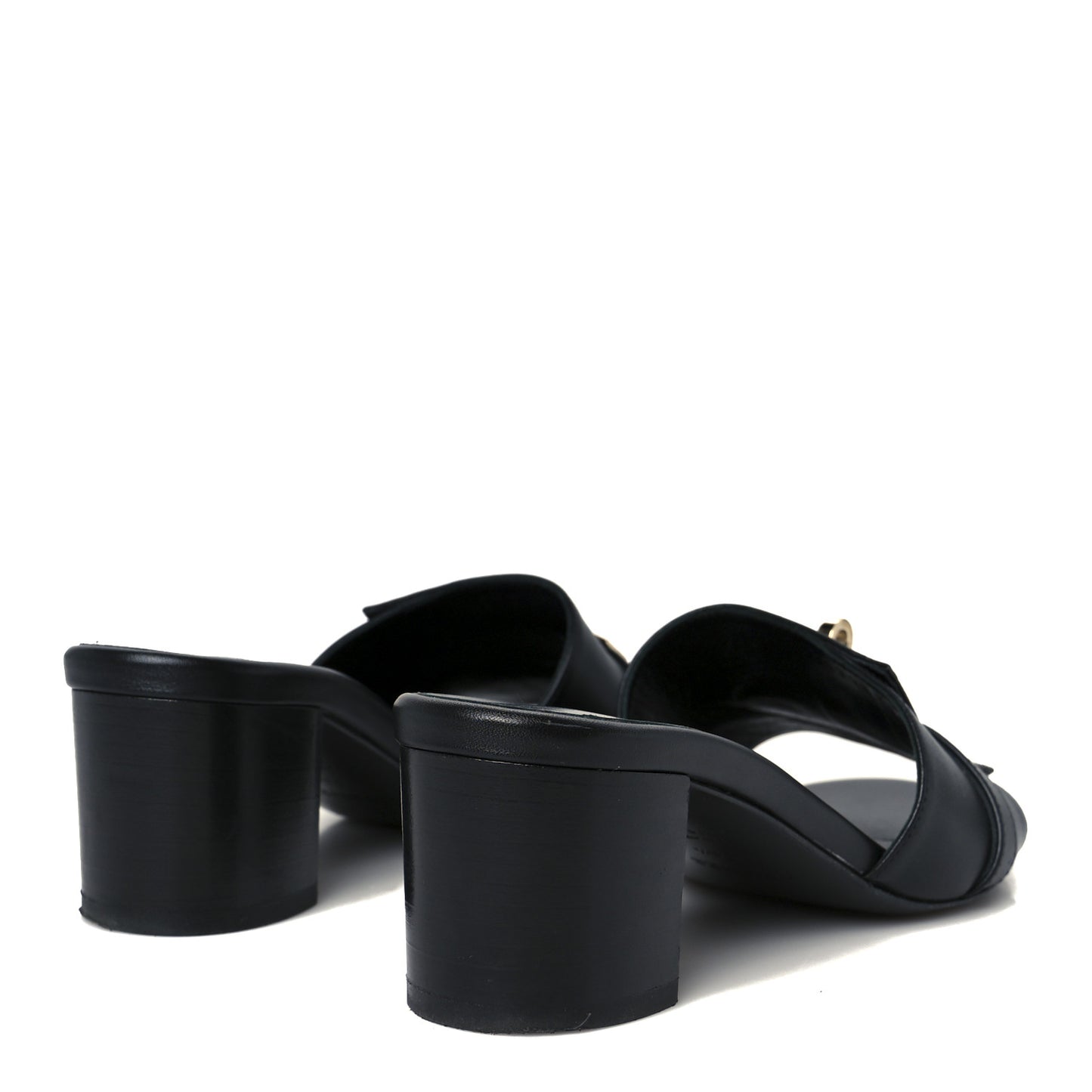 Calfskin Gigi 50 Sandals 36.5 Black