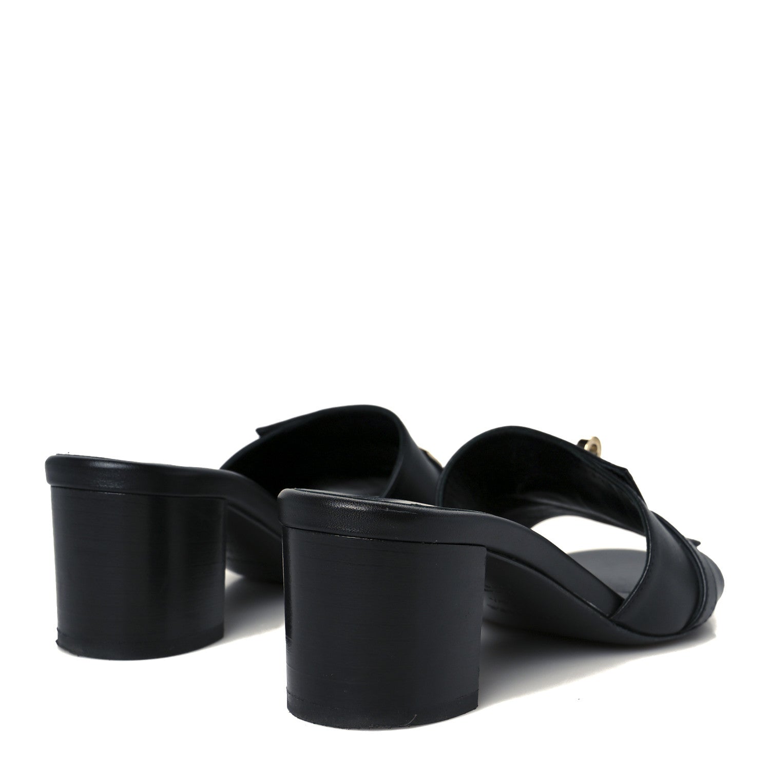 Hermes Calfskin Gigi 50 Sandals 36.5 Black 5 of 10