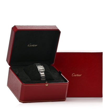 Cartier Stainless Steel Diamond Bezel 20mm Tank Francaise Quartz Watch 5 of 5