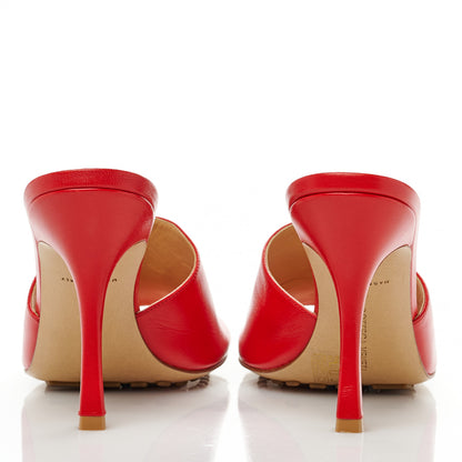 Bottega Veneta Lambskin Stretch Mule Sandals 40 Bright Red 4 of 9