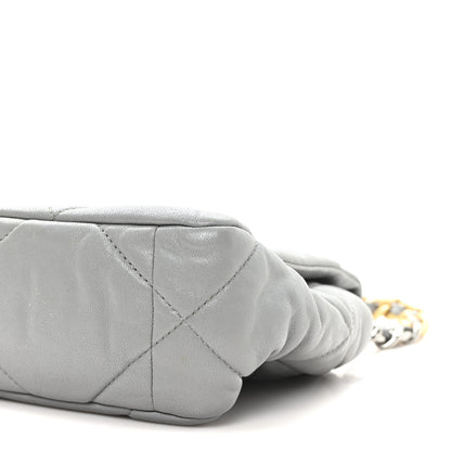 Chanel Goatskin Quilted Medium Chanel 19 Flap Grey 10 of 10