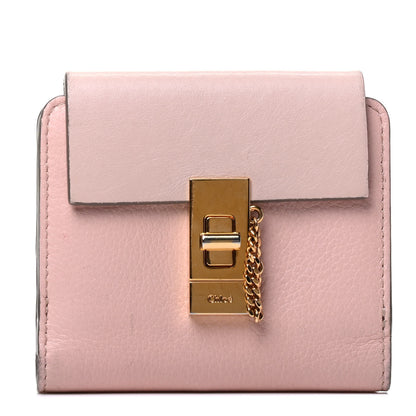 Chloe Grained Lambskin Drew Square Wallet Washed Pink 1 of 4