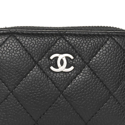Chanel Caviar Quilted Zip Coin Purse Black 8 of 11