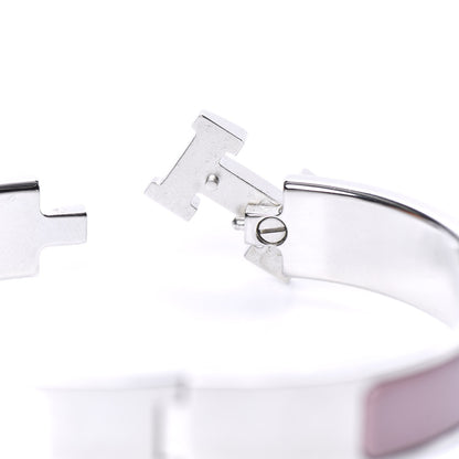 Hermes Enamel Narrow Clic Clac H Bracelet PM Bois De Rose 4 of 6