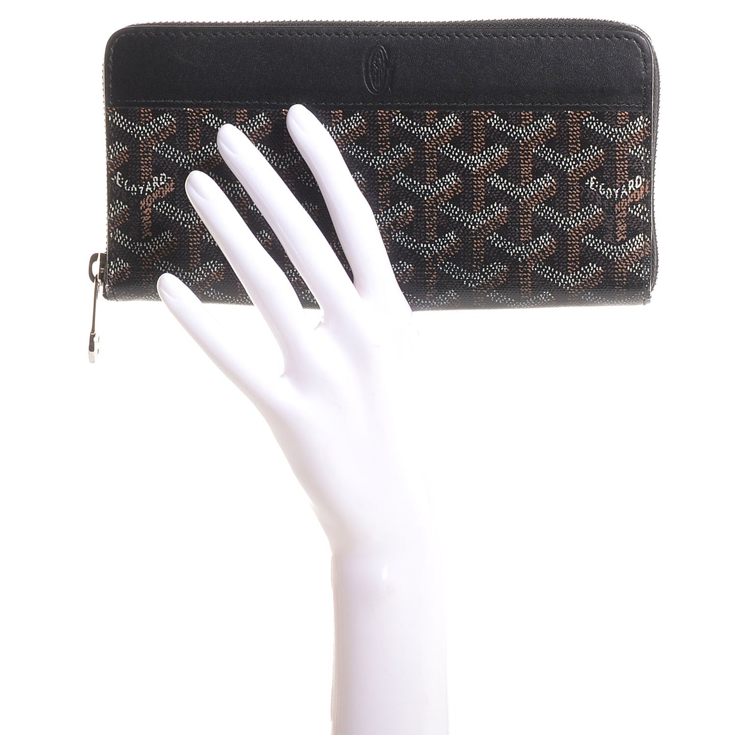 Goyardine Matignon Zip Around GM Wallet Black