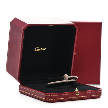 Cartier 18K Pink Gold Diamond Juste Un Clou Paved Bracelet 16 5 of 5
