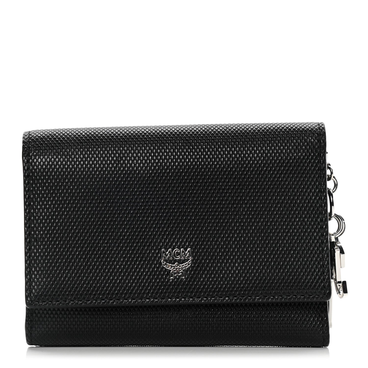 MCM Saffiano Tri-Fold Wallet Black 1 of 7