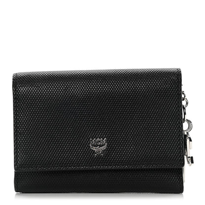 MCM Saffiano Tri-Fold Wallet Black 1 of 7