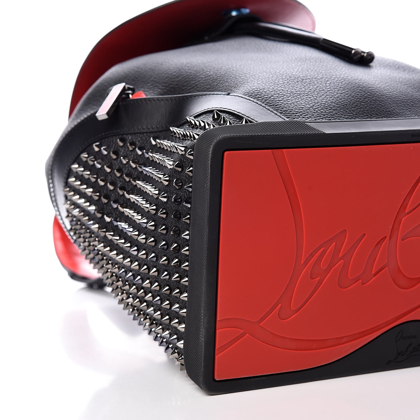 Calfskin Spiked Explorafunk Backpack Black