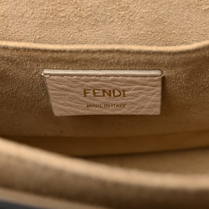 Fendi Vitello Liberty Bi-Color FF 1974 Embossed Kan I Shoulder Bag Black Maya 6 of 13