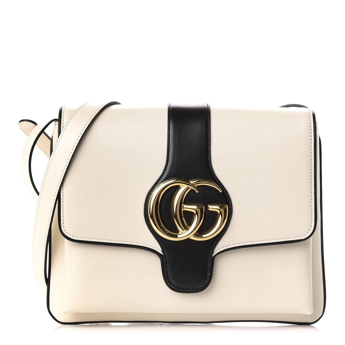 Calfskin Medium Arli Flap Shoulder Bag White