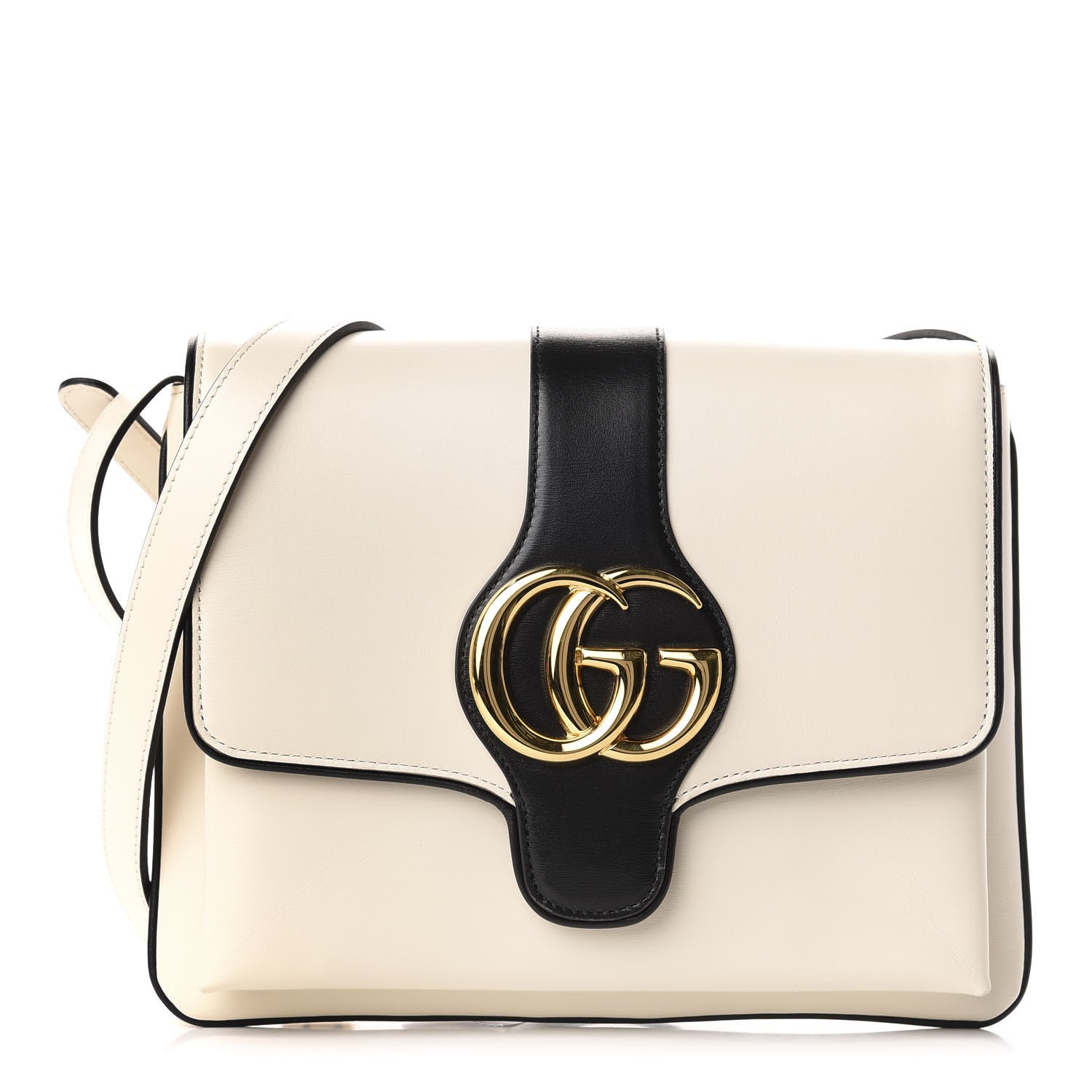 Gucci Calfskin Medium Arli Flap Shoulder Bag White 1 of 12