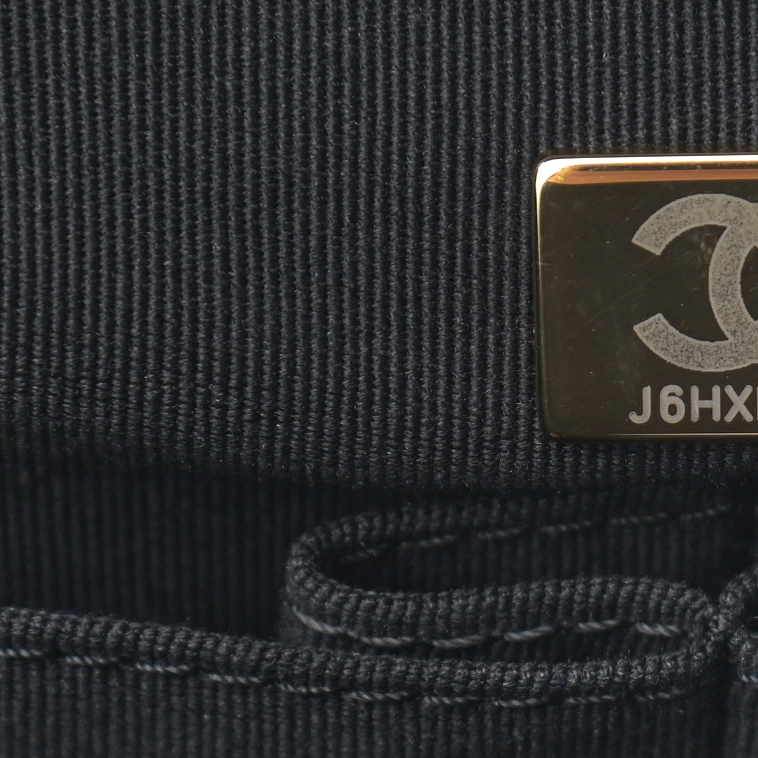 Chanel Calfskin Quilted Chain Lines Shopping Tote Black 7 of 11