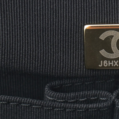 Chanel Calfskin Quilted Chain Lines Shopping Tote Black 7 of 11