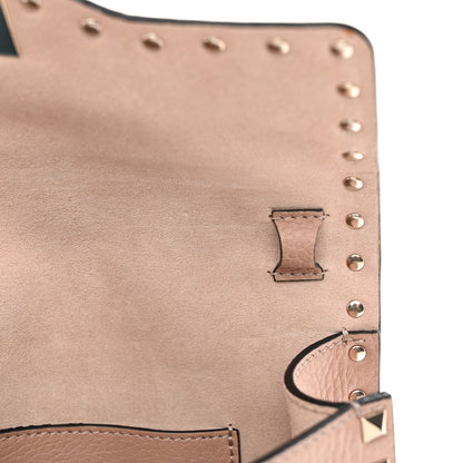 Valentino Garavani Pebbled Calfskin Medium Rockstud Flip Lock Crossbody Bag Poudre 10 of 10