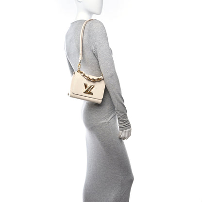 Louis Vuitton Epi Twist Braided Chain Shoulder Bag PM Quartz White 2 of 11
