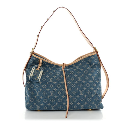 Louis Vuitton Monogram Denim CarryAll MM Blue 1 of 9