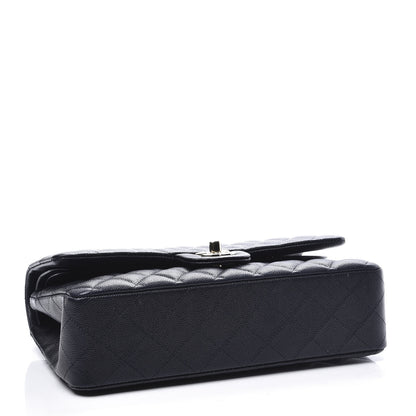 Chanel Caviar Quilted Medium Double Flap Navy 3 of 10