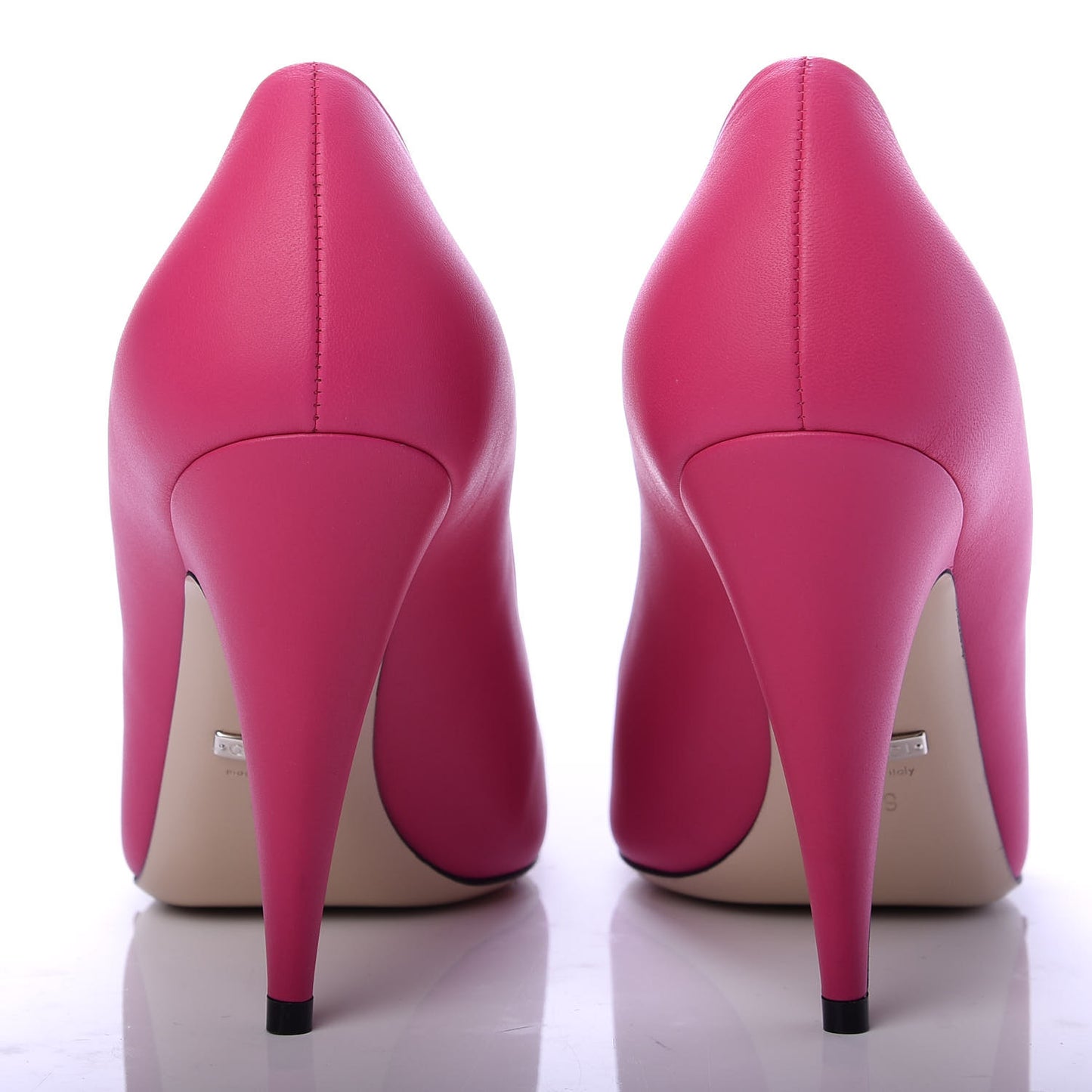 Nappa Bow High Heel Pumps 39 Bright Fuxia