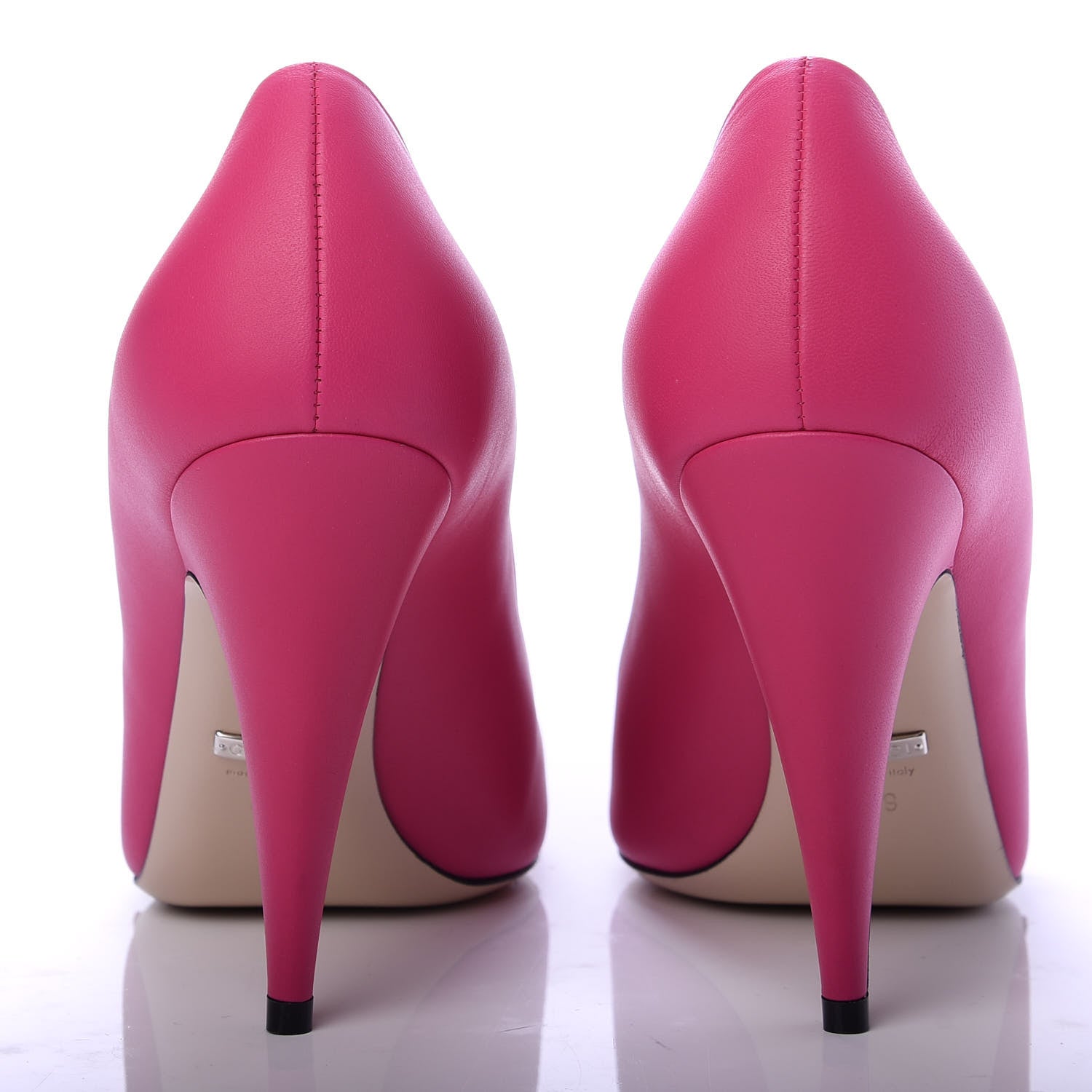 Gucci Nappa Bow High Heel Pumps 39 Bright Fuxia 6 of 10
