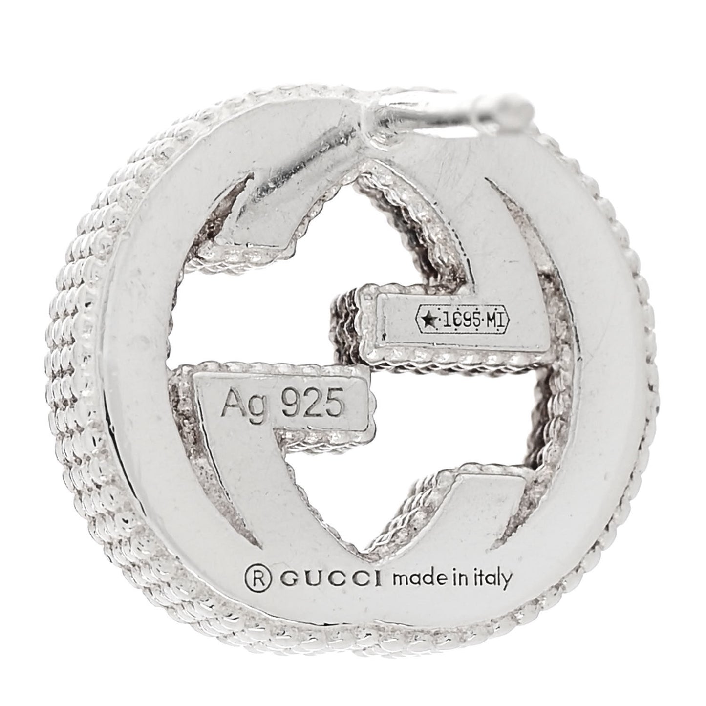 Sterling Silver Interlocking GG Stud Earrings