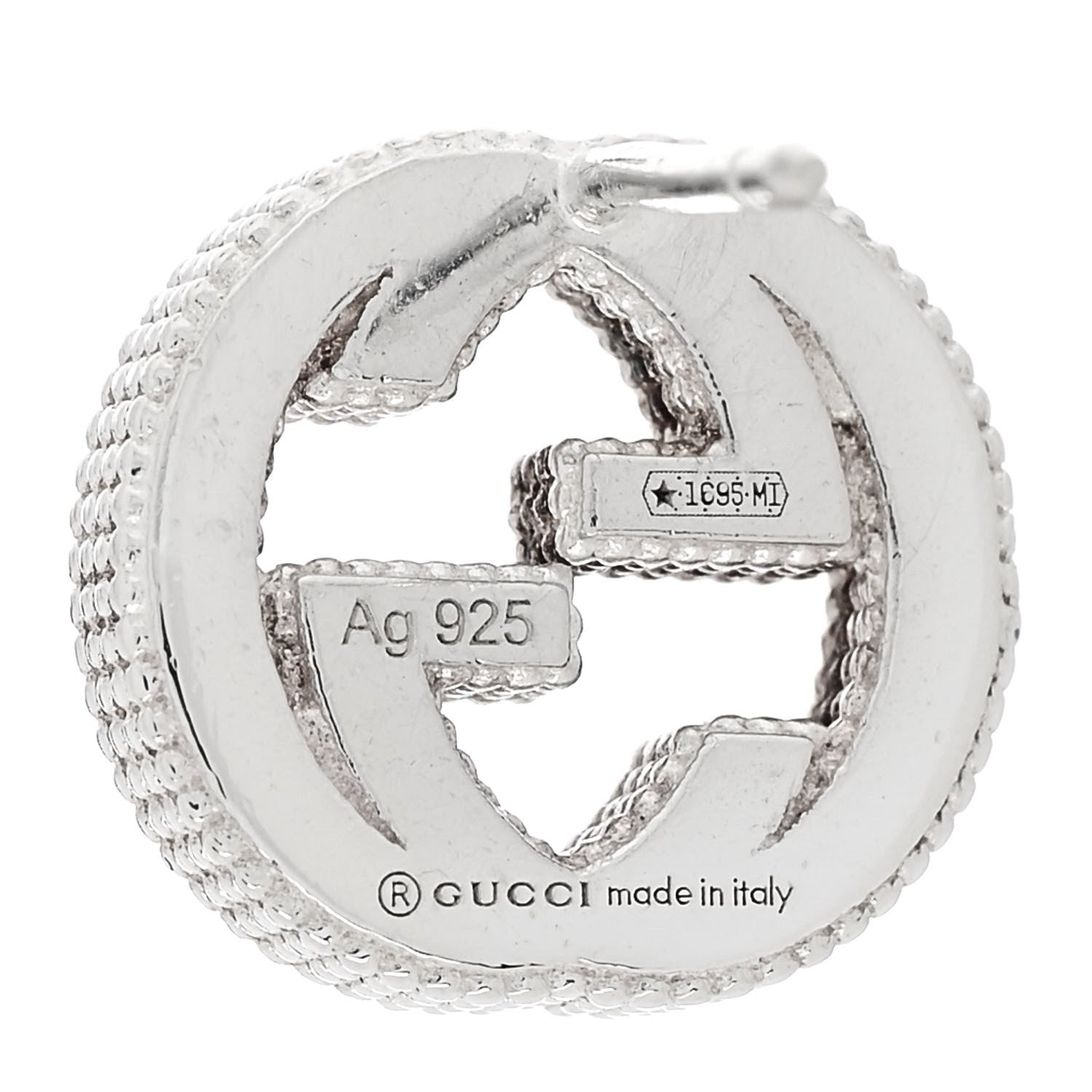 Gucci Sterling Silver Interlocking GG Stud Earrings 4 of 5