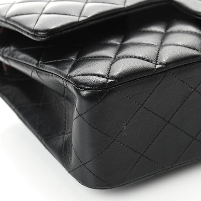 Chanel Lambskin Quilted Medium Double Flap Black 6 of 10