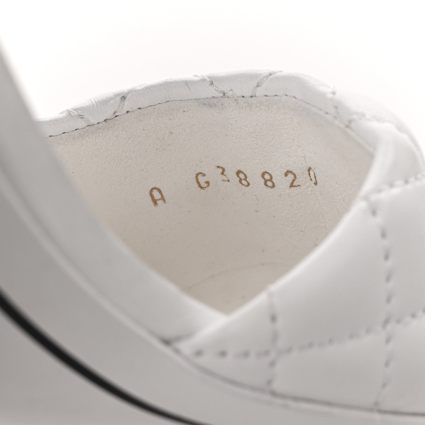 Lambskin Quilted Textured CC Mules 38.5 White