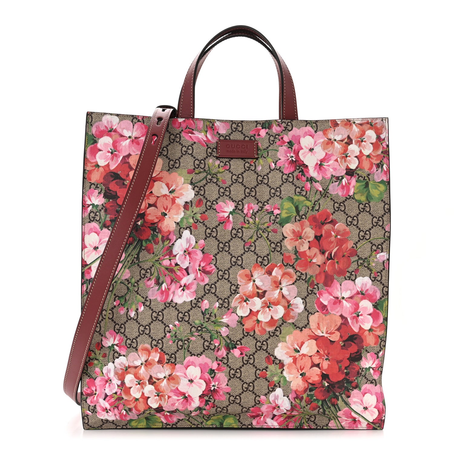 Gucci Soft GG Supreme Monogram Blooms Vertical Tote Beige Multicolor Dry Rose 1 of 10