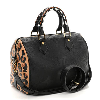 Louis Vuitton Empreinte Monogram Giant Wild At Heart Speedy Bandouliere 25 Black 3 of 9