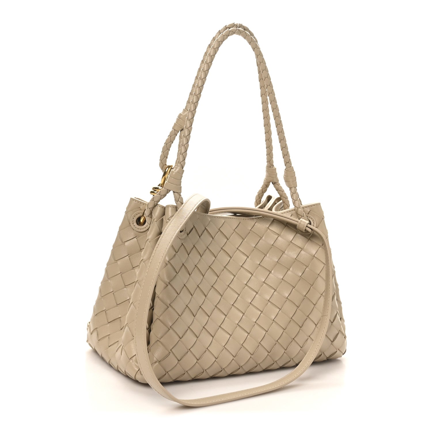 Bottega Veneta Nappa Intrecciato Medium Parachute Shoulder Bag Tufo 3 of 9