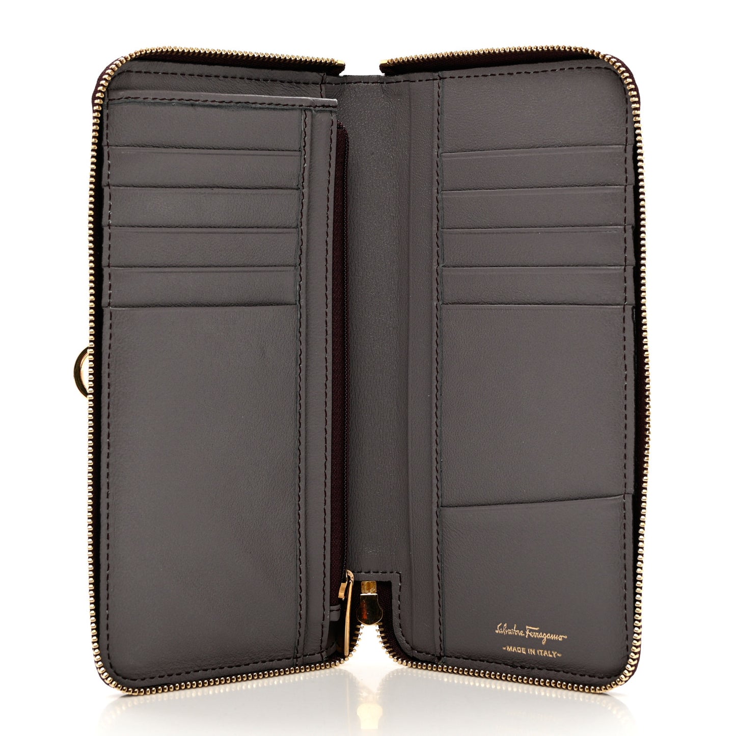 Calfskin Sookie Zip Wallet Purple
