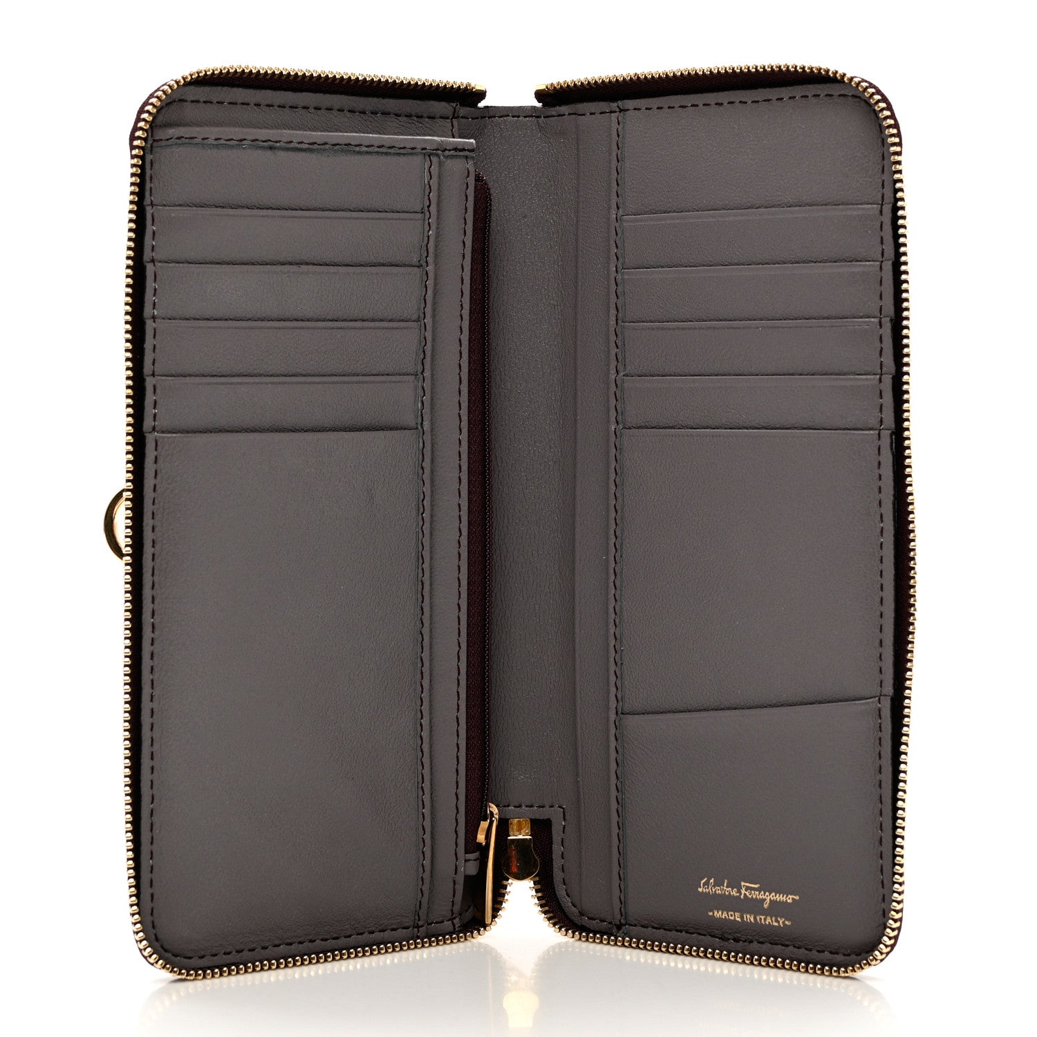 Salvatore Ferragamo Calfskin Sookie Zip Wallet Purple 5 of 6