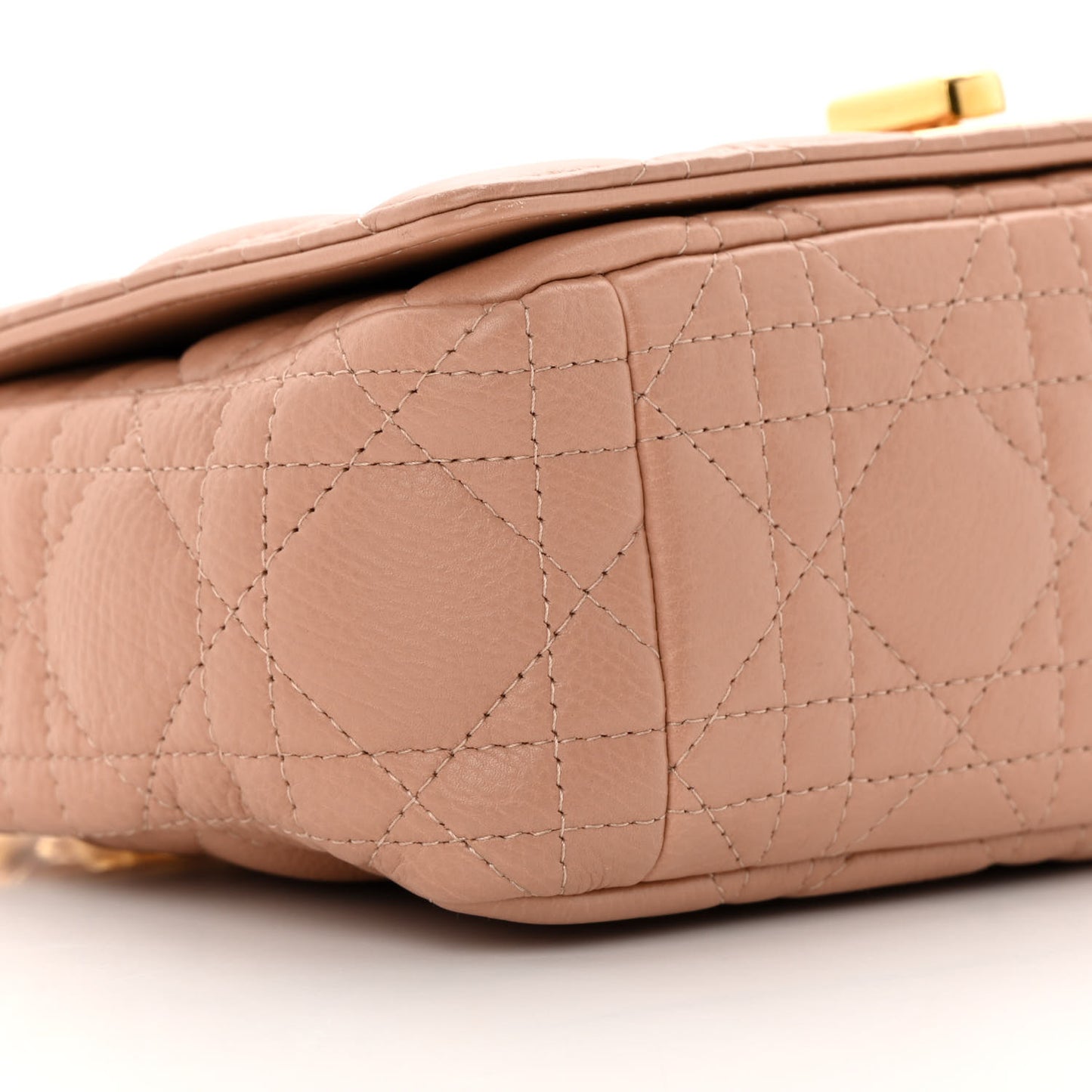 Grained Calfskin Cannage Small Caro Bag Rose De Vents