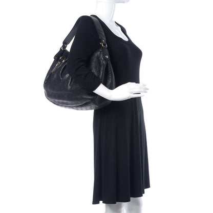 Gucci Guccissima Medium Sukey Hobo Black 2 of 9