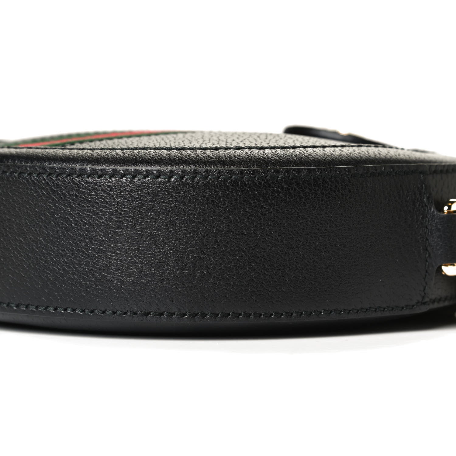 Gucci Grained Calfskin Web Mini Ophidia Round Shoulder Bag Black 16 of 19