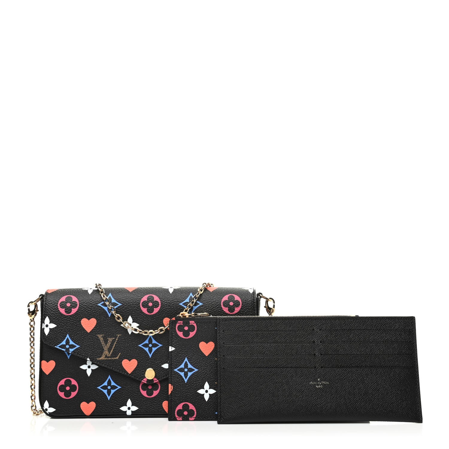 Louis Vuitton Game On Felicie Chain Wallet Black 6 of 13