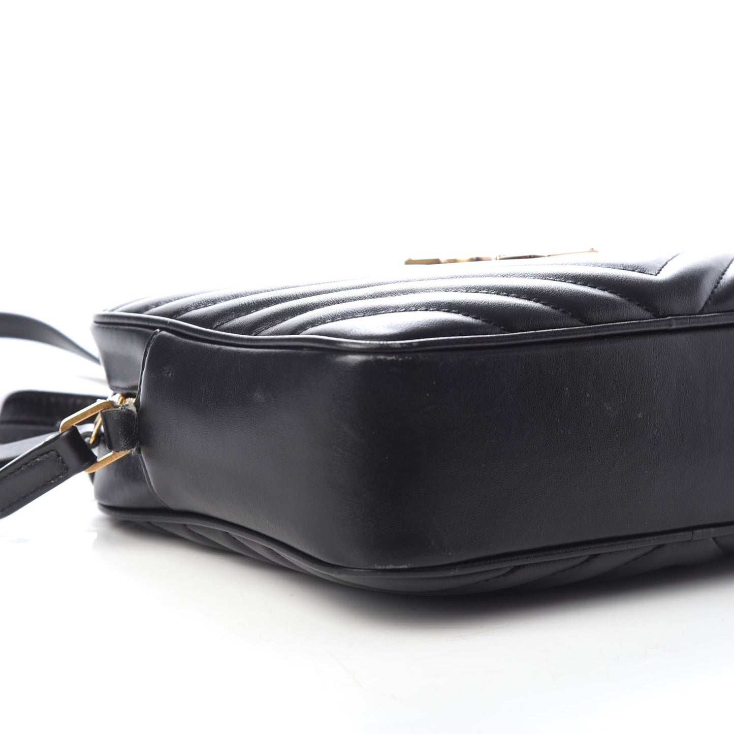 Calfskin Matelasse Monogram Lou Camera Bag Black
