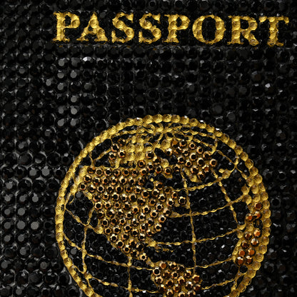 Judith Leiber Crystal Traveler Passport Holder Jet 7 of 8