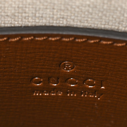 Gucci GG Supreme Monogram Azalea Calfskin Mini Retro Interlocking G Tote Bag Beige Ebony Brown Sugar 6 of 11