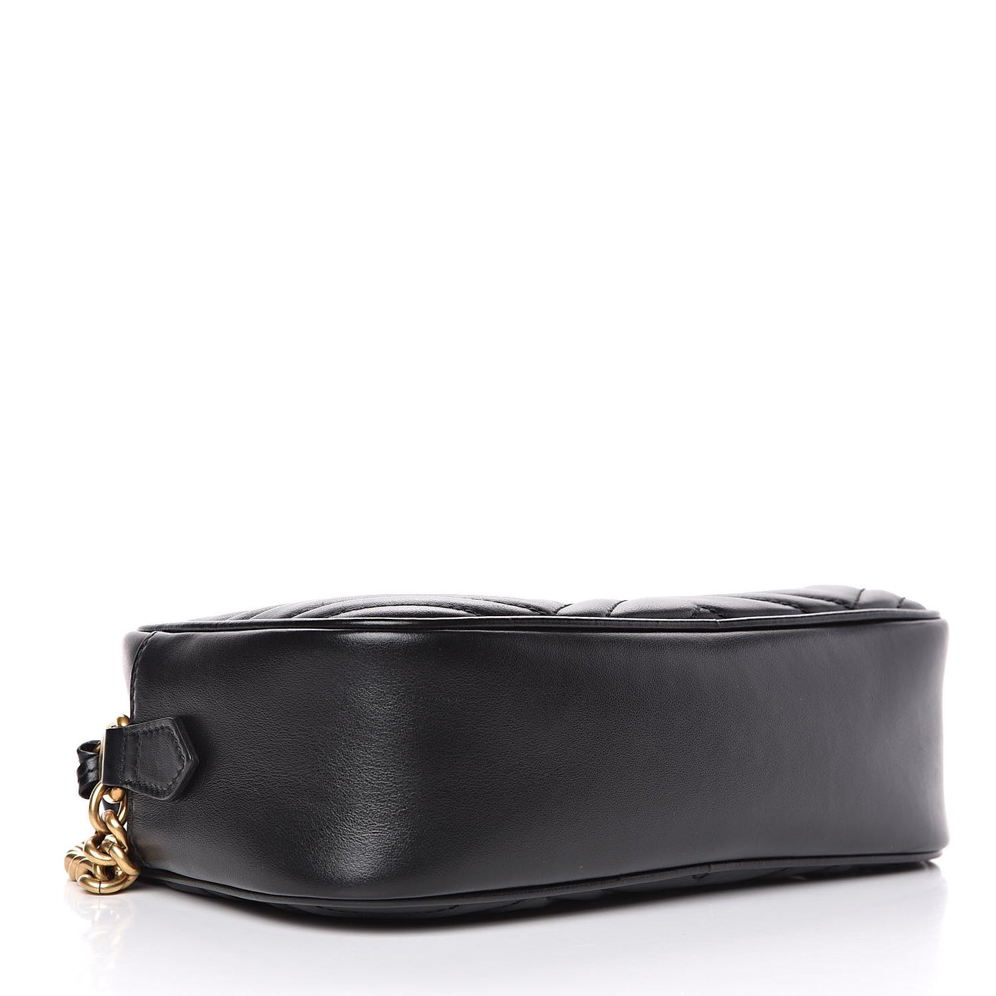 Calfskin Matelasse Small GG Marmont Chain Shoulder Bag Black