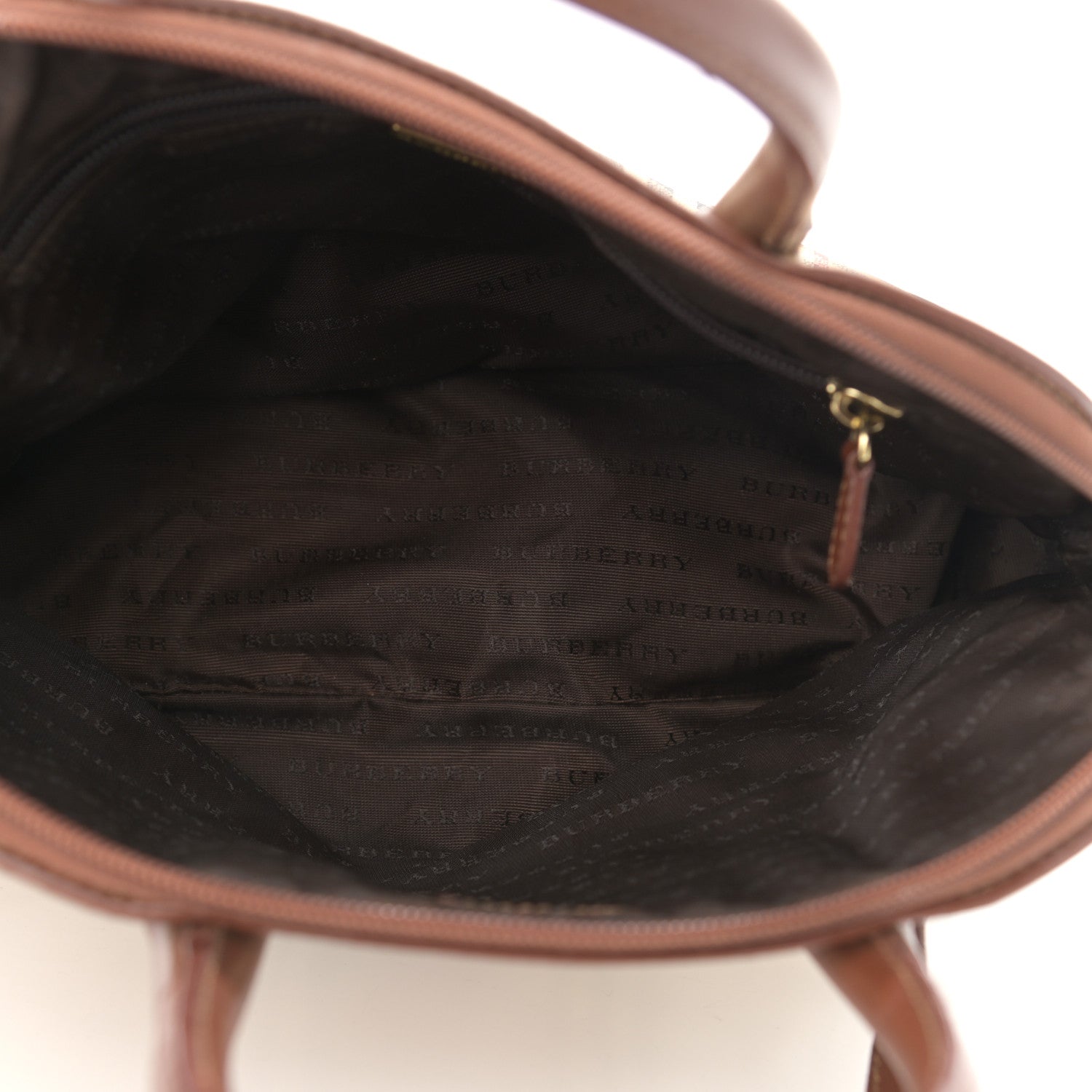 Burberry Haymarket Check Top Handle Crossbody Brown 5 of 12