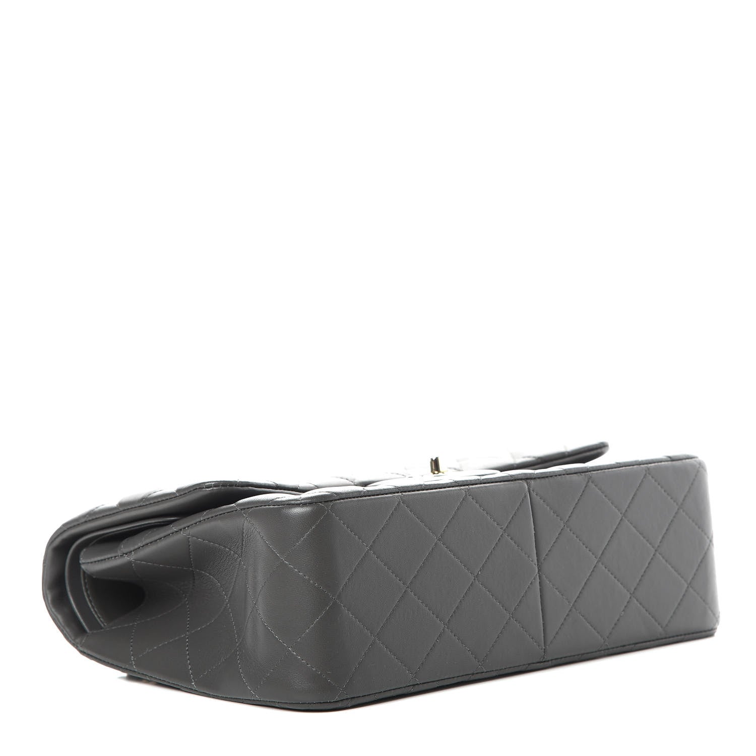Chanel Lambskin Quilted Jumbo Double Flap Grey 4 of 11