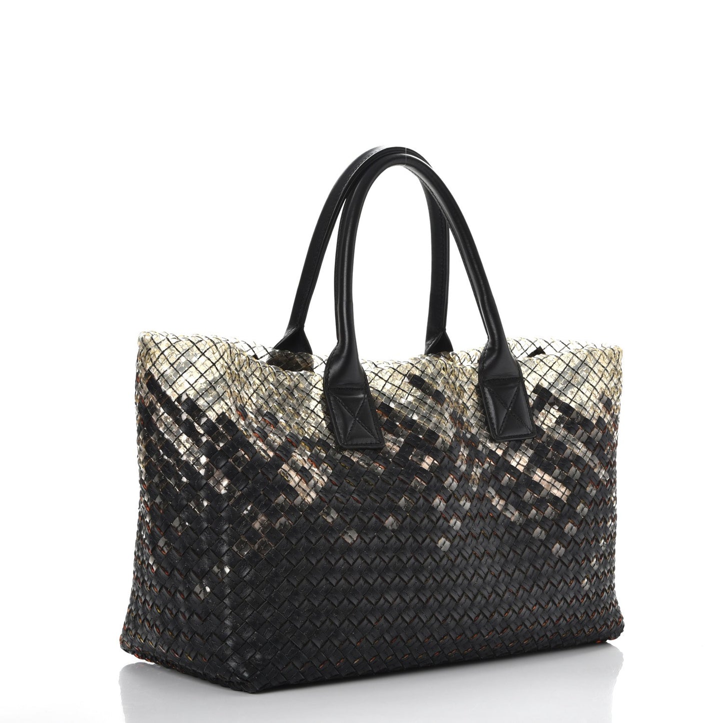 Nappa Intrecciato PVC Medium Cabat Black