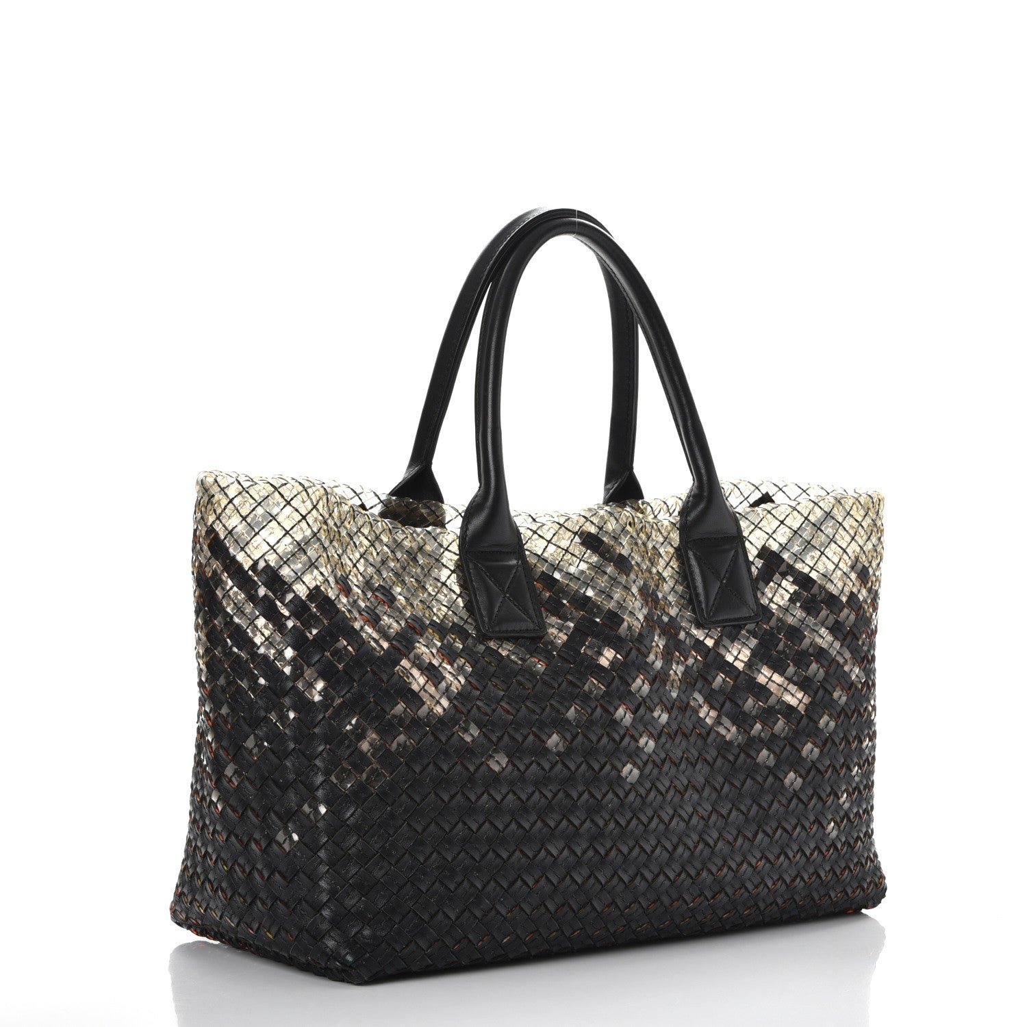 Bottega Veneta Nappa Intrecciato PVC Medium Cabat Black 3 of 9