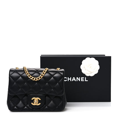 Chanel Lambskin Quilted Mini Sweet Camellia Flap Black 11 of 11